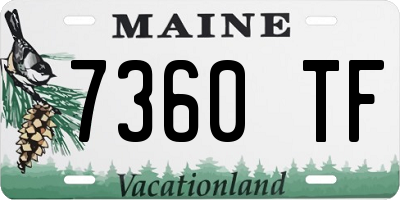 ME license plate 7360TF