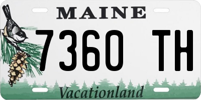 ME license plate 7360TH