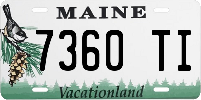 ME license plate 7360TI