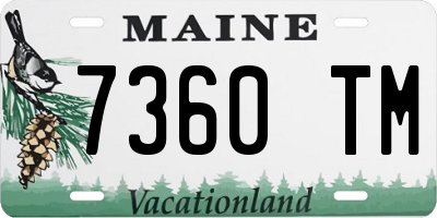 ME license plate 7360TM
