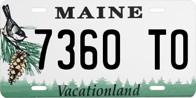 ME license plate 7360TO
