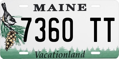 ME license plate 7360TT