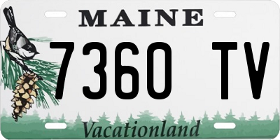 ME license plate 7360TV