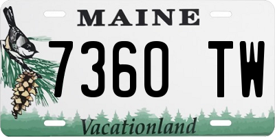 ME license plate 7360TW