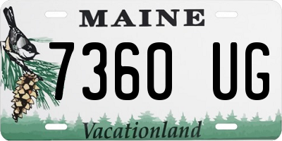 ME license plate 7360UG