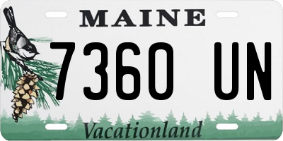 ME license plate 7360UN