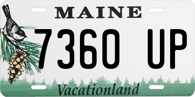 ME license plate 7360UP