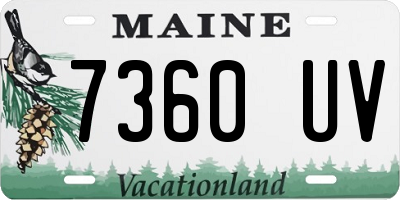 ME license plate 7360UV