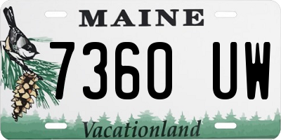 ME license plate 7360UW