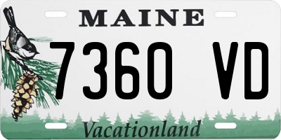 ME license plate 7360VD