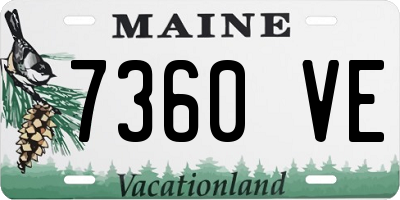 ME license plate 7360VE