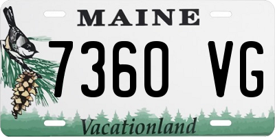 ME license plate 7360VG