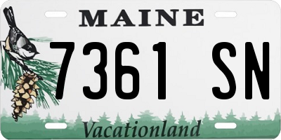 ME license plate 7361SN