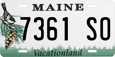 ME license plate 7361SO