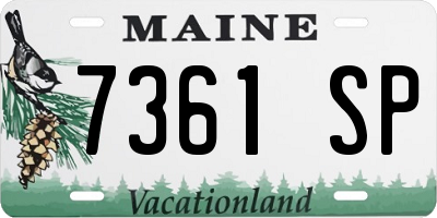 ME license plate 7361SP