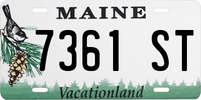 ME license plate 7361ST