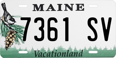 ME license plate 7361SV