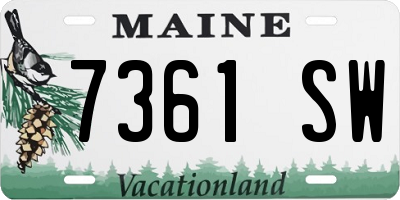 ME license plate 7361SW