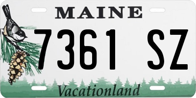 ME license plate 7361SZ