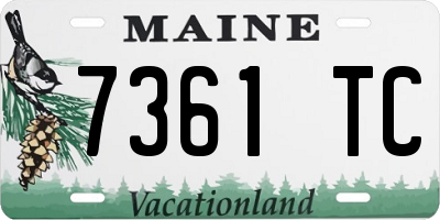 ME license plate 7361TC