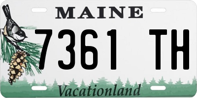 ME license plate 7361TH