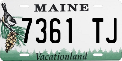 ME license plate 7361TJ
