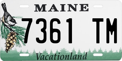 ME license plate 7361TM
