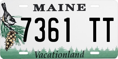 ME license plate 7361TT