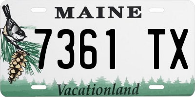 ME license plate 7361TX