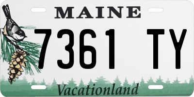 ME license plate 7361TY