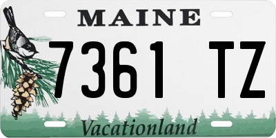 ME license plate 7361TZ