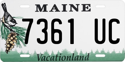 ME license plate 7361UC