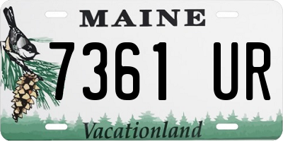 ME license plate 7361UR