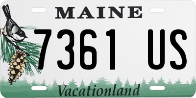 ME license plate 7361US