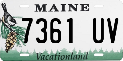 ME license plate 7361UV