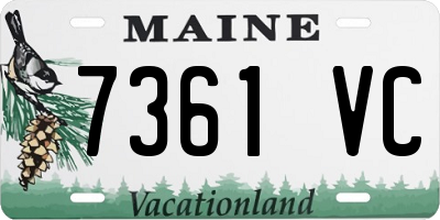 ME license plate 7361VC