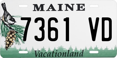 ME license plate 7361VD