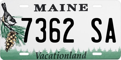 ME license plate 7362SA