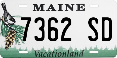ME license plate 7362SD
