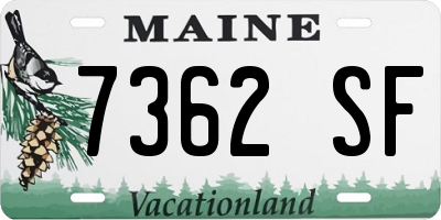 ME license plate 7362SF