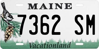 ME license plate 7362SM