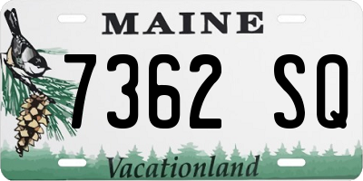 ME license plate 7362SQ