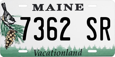 ME license plate 7362SR