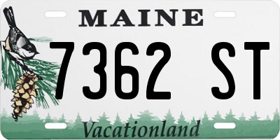 ME license plate 7362ST