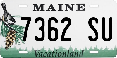 ME license plate 7362SU