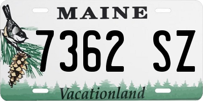 ME license plate 7362SZ