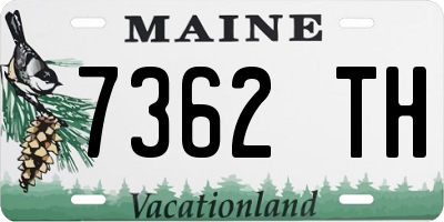 ME license plate 7362TH