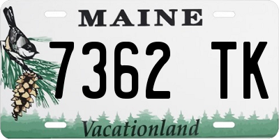 ME license plate 7362TK