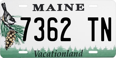 ME license plate 7362TN
