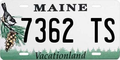 ME license plate 7362TS